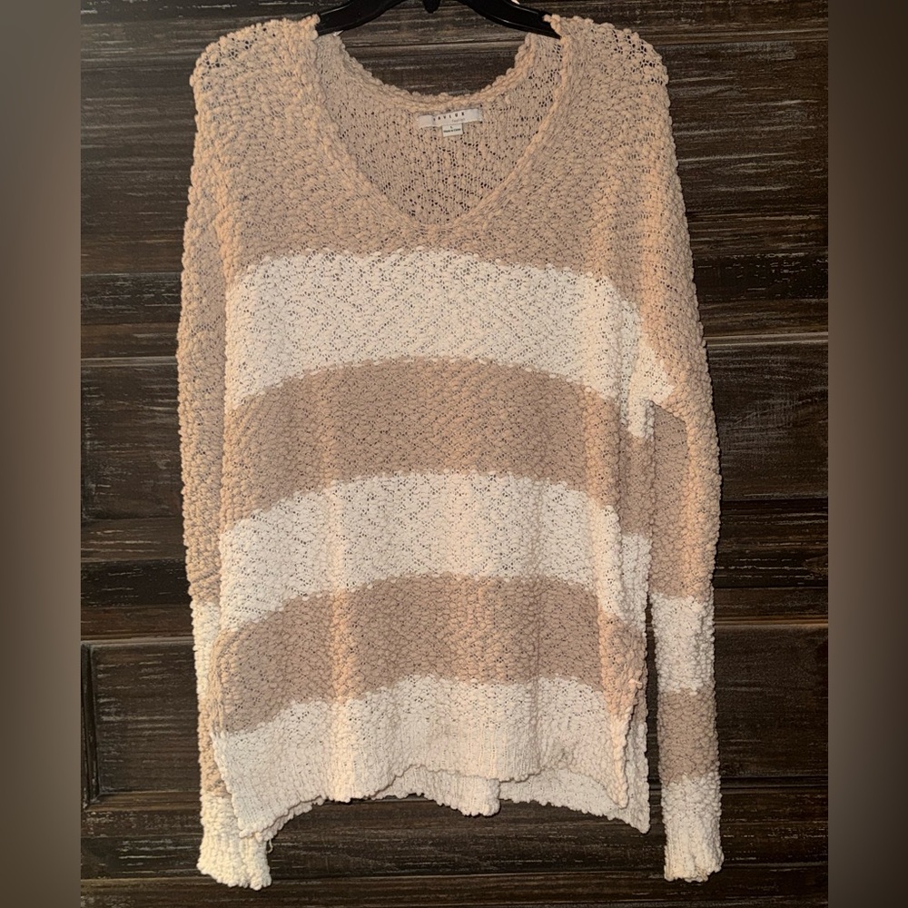Striped Popcorn Sweater